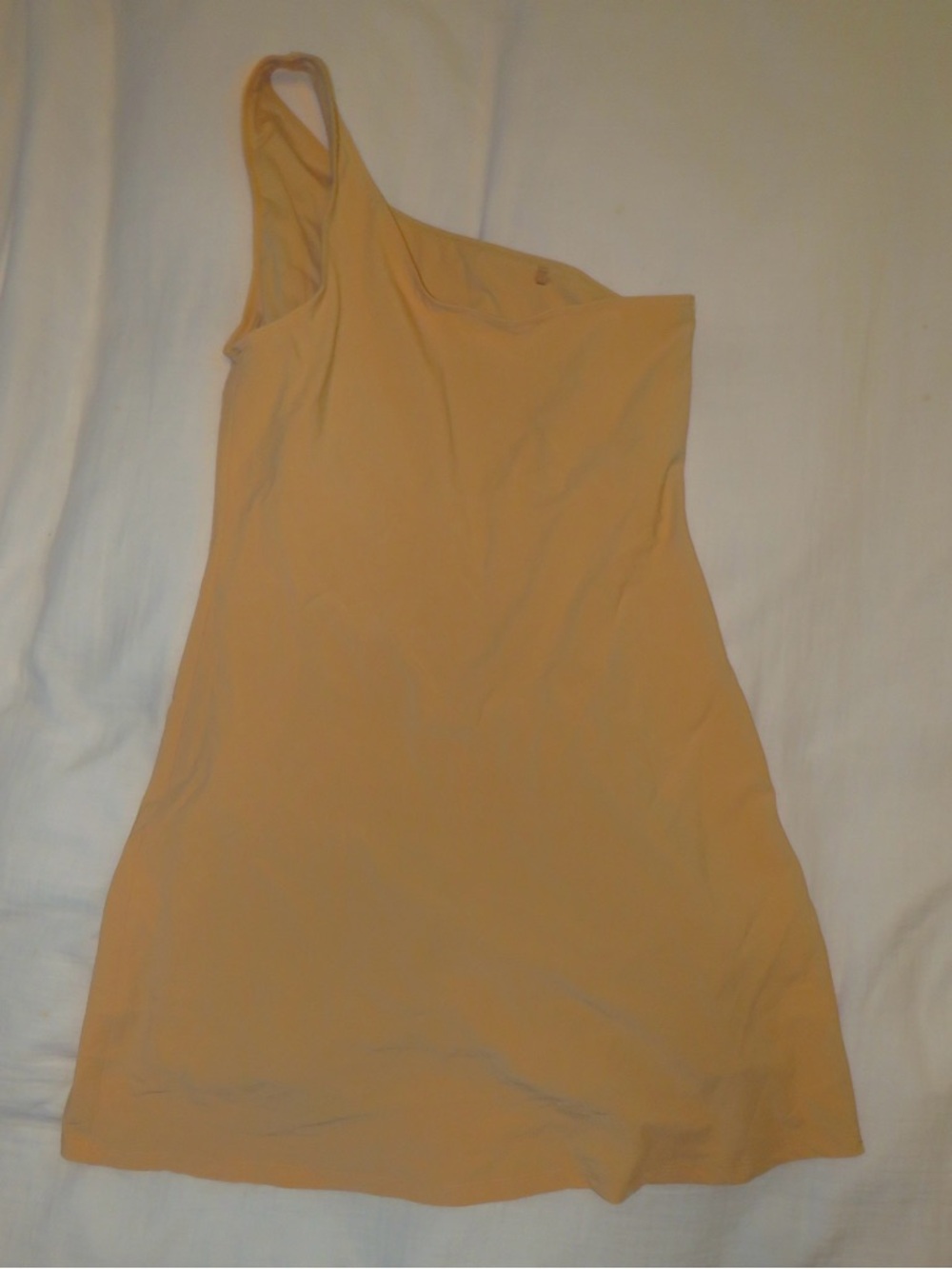 Sleeveless One-Shoulder Women’s Dress in Orange Creamsicle